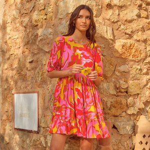 NWT Mister Zimi Lottie Mini Dress in Saffron AUS size 10/US size 6